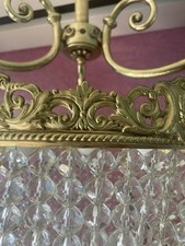 Antiker Kronleuchter /Art Deco Perlenlüster/Korblüster/Kristallleuchter