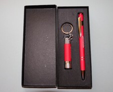 Kugelschreiber & LED Mini-Taschenlampe + Set mit Werbeaufdruck in Case Neu & ovp
