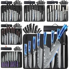 Messerset mit Rolltasche 8-teiliges Profi Küchenmesser Küchenchef Kochmesser DHL