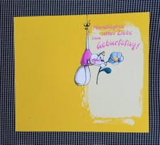 Wunderschöne DIDDL Postkarte 11,5 x 20 cm unbenutzt - Geburtstag nachträglich 