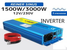 Wechselrichter 1500W 3000W Sinus Spannungswandler 12V auf 230V Inverter