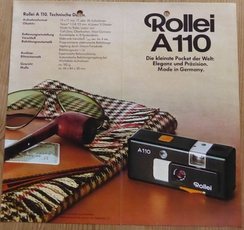 Rollei a110 prospekt - prospekt, seiten