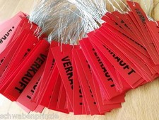Verkauft Rot Bis 250 x Hängeetiketten Etiketten Kunststoff Draht Pflanzen Zink