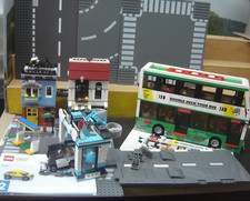 Wange Doppeldeckerbus ,Häuser