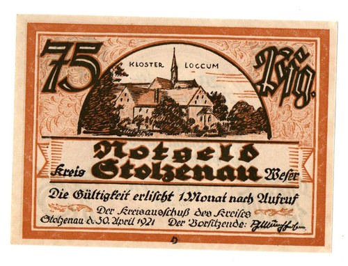 Notgeld kreis stolzenau - notgeld,