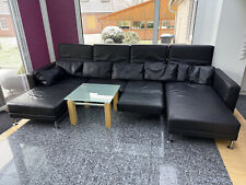 Brühl Moule Leder Sofa Schwarz Relaxfunktion Funktion Couch