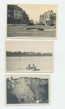 3 Fotos Bonn , Rathausplatz Beuel,blauer See 1951 , Kanu auf Rhein