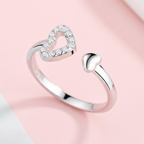 Ring doppel herz sterling - doppel,