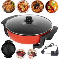 Elektrische Hot Pot 1300W Mit Heizsockel & Deckel 6L 2 Kammern Shabu Shabu DHL