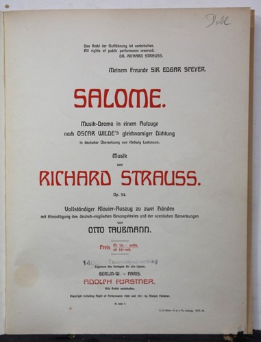 Strauss salome musik - strauss,, musik-drama