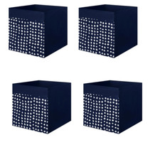 4x Dröna Ikea Fach blau/weiß