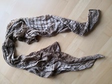 XXL-Tuch / Schal, braun-beige, Muster "Pflastersteine", sehr weicher Stoff. . 