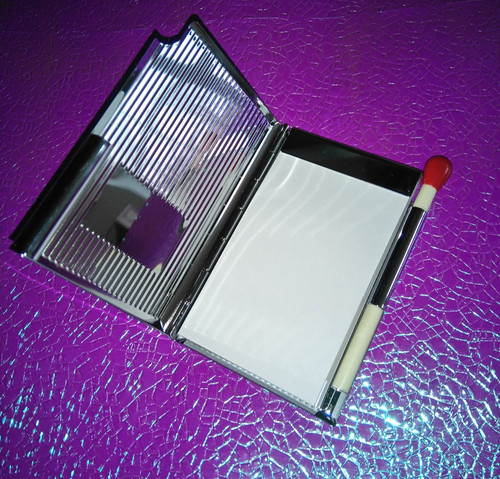 Notizbuch metall verchromt 85 - metall, -verchromt