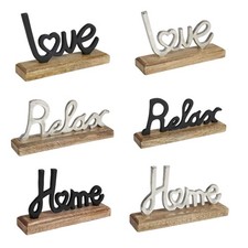 Deko Schriftzug auf Sockel