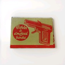 Vintage Spielzeugpistole mit Schachtel – Knallplättchen / Amorces PYRA 