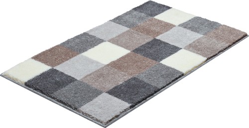 Karierter badteppich grau - karierter,