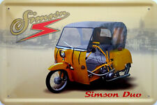 Blechschild Schild 20x30 cm - Simson Krause Duo DDR Ostalgie Osten Moped Mofa