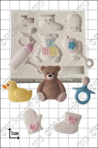Silikonform baby dusche - dusche, essen