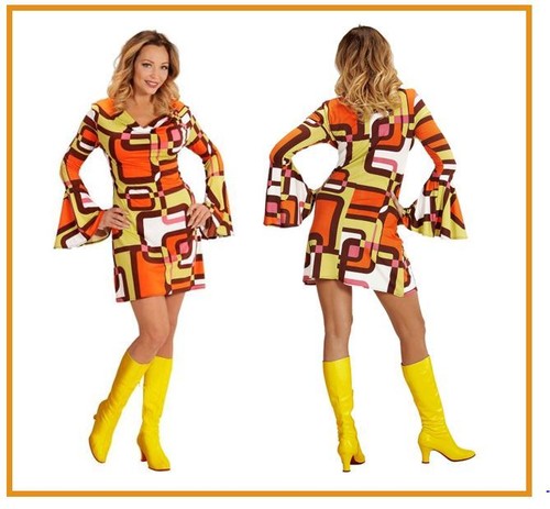 Hippie girl orange - girl, orange-bunt