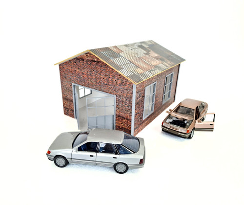 Brick garage diorama bausatz - diorama,