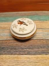 Plankenhammer  Floss Deckeldose  Vogeldekor  alt mit Goldfarbige Ornamente