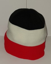 Mütze Beanie Schwarz - Weiss - Rot Wintermütze Deutsches Reich / Kaiserzeit Neu