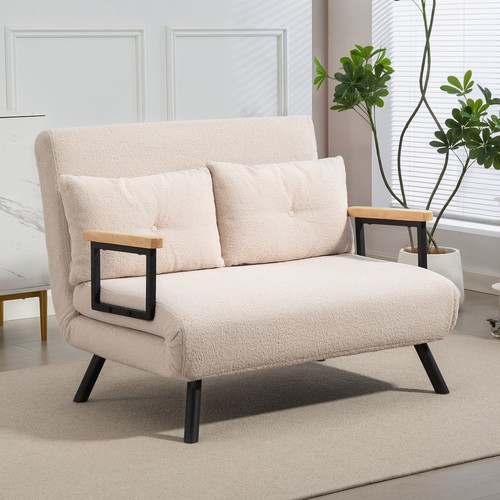 Homcom schlafsofa zweisitzer - homcom, schlafsofa,