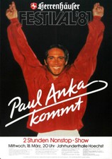 Paul Anka - Having My Baby, Frankfurt 1981 | Konzertplakat | Poster
