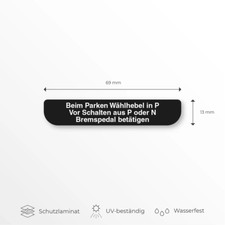 HinweisAufkleber Automatik