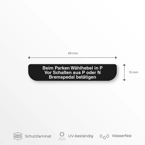 Hinweisaufkleber automatik - hinweisaufkleber,