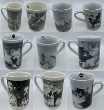 Tiertasse 0,2l Pferd Katze Hund Tasse Kaffeetasse schwarz weiß Porzellan Kaffee