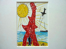 A.R. PENCK - Farbige Druckgraphik "Delphi Heliograph 1993" !!