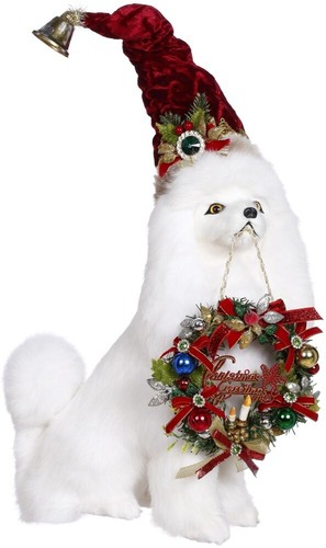 Merry christmas sitzender hund - sitzender,