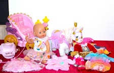 Baby Born -  Mädchen, 43 cm  mit schöner Kutsche + Pferd und viel Zubehör