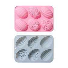 2X(2er-Pack Osterei-Form, Schokoladenform, Silikon, Osterei, Muffin, Cupcak6605