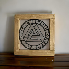 Wanddekoration Valknut, Wikinger Dekoration, Wand Metallkunst