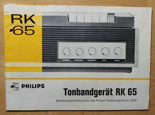 Original Schaltplan + Bedienungsanleitung Philips RK 65 Tonbandgerät EL 3556