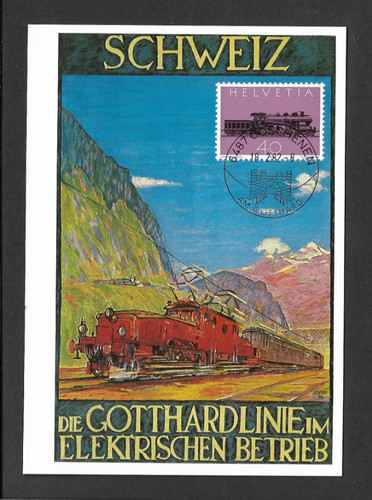 Gotthard bahn plakatmotiv - ak,