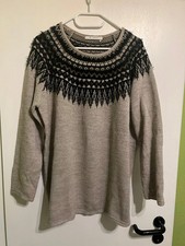 Monari Damen - Pullover Norweger beige Gr. 46