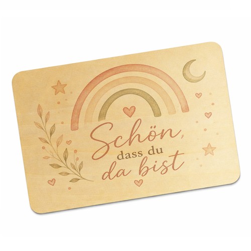 Postkarte holz schön - postkarte,