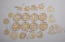 vintage Holz-Weihnachtsdeko Erzgebirge – Seltener Christbaumschmuck, Spanringe