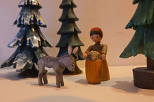 Herbstdekoration "Frau mit Heukorb" - Erzgebirge + Bonus