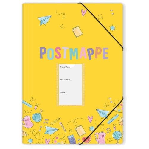 Postmappe schule gelb - postmappe, a4