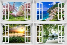Fototapete 3D FENSTERBLICK