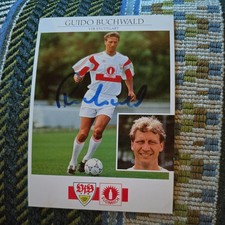 Guido Buchwald VfB Stuttgart Autogrammkarte original signiert