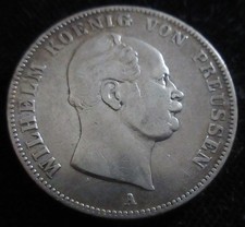 MDS ALTDEUTSCHLAND PREUSSEN VEREINSTHALER 1861 A "WILHELM", SILBER #AC