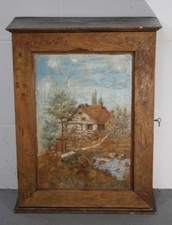 Wandschrank Wandschränkchen Apothekerschrank Hängeschrank Malerei Antik Holz