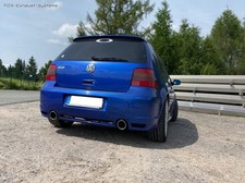  Duplex Sportauspuff mit Abgasklappe VW Golf 4 R32 je 100mm rund eingerollt