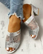 Sommer Damen Strass Pumps