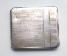 Zigarettenetui Alpacca versilbert Jugendstil Bauhaus Art Deco antik Vintage